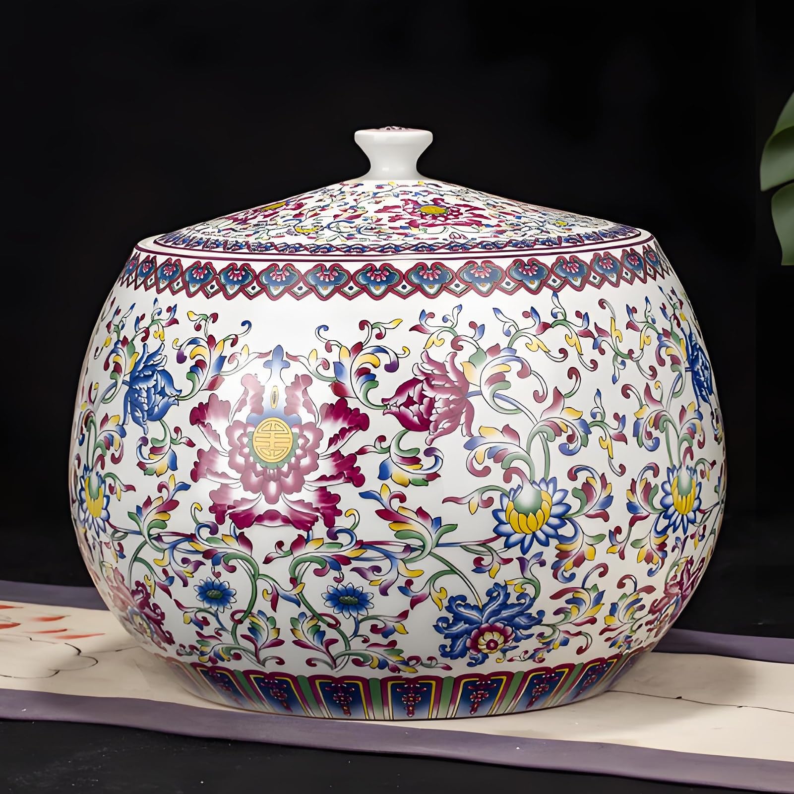 Pot à riz de prestige en céramique traditionnelle avec couvercle hermétique