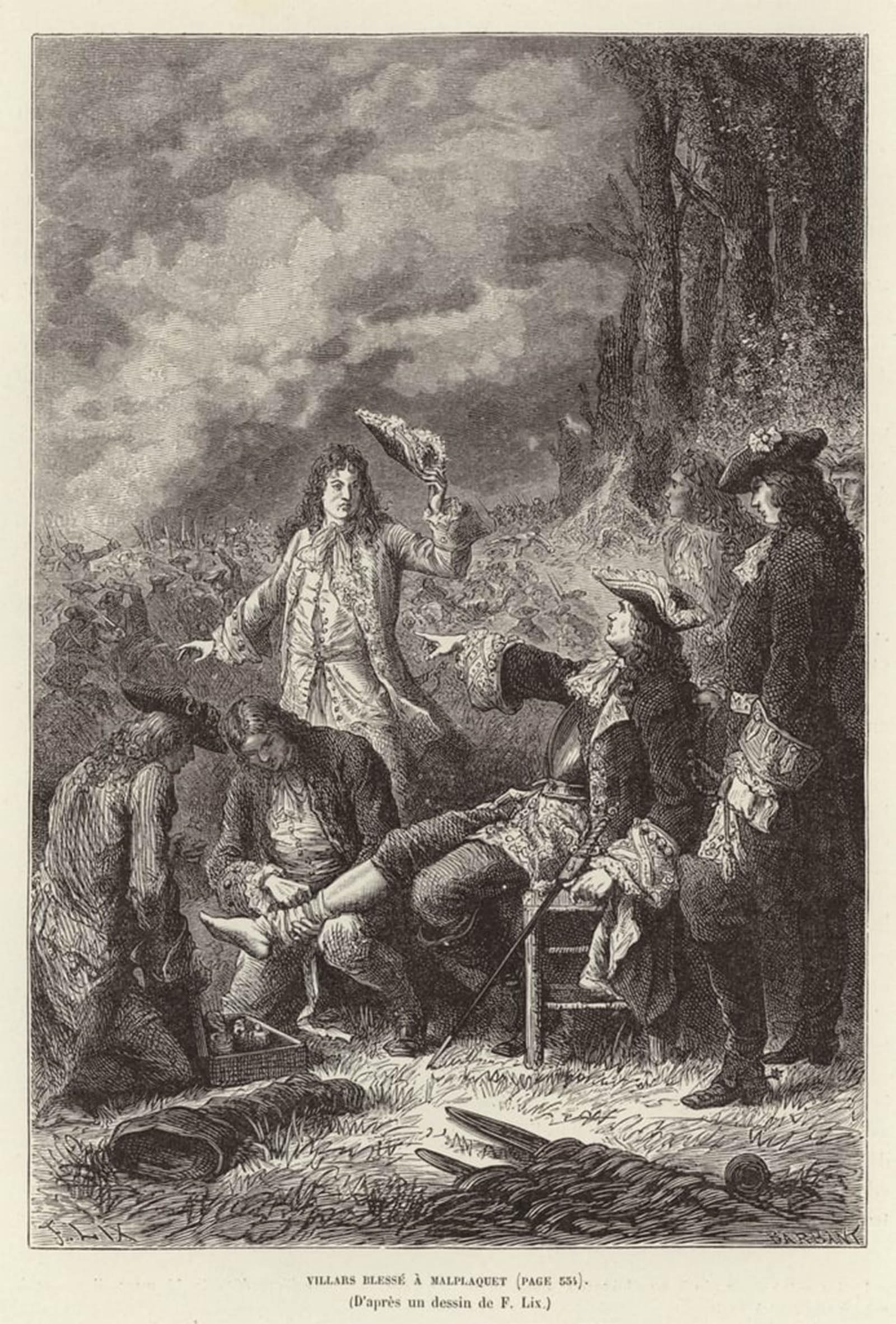 RZHRHJES Famous Painting Poster Art Canvas Print Retro Picture Villars Blesse a Malplaquet by Frederic Theodore Lix Poster Wall Art for Office Decor 60x90cm
