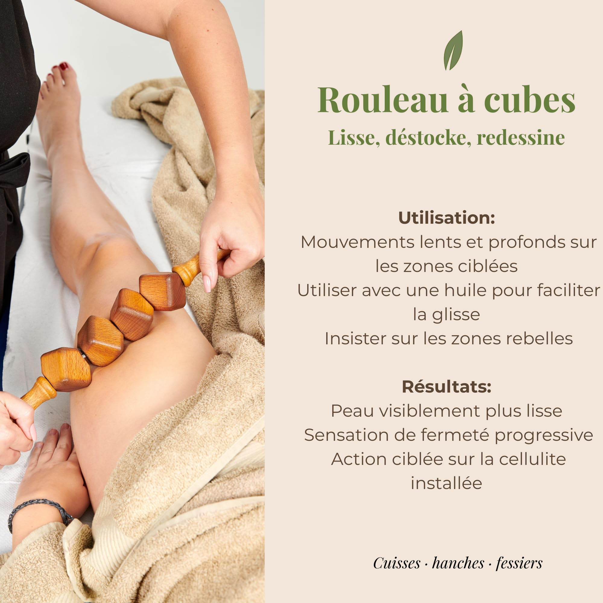 ERÁLYS Kit de Maderothérapie en Bois – 5 Outils Massage Anti-Cellulite | Drainage Lymphatique & Raffermissant | Remodelage du Corps & Jambes – Massage Maison Naturel