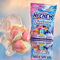 Vista 6 de Hi Chew Fantasy Mix Candy, Rainbow Sherbet, Blue Hawaii, and Blue Raspberry Flavors, Fruity Chewy Japanese Taffy,3 oz Pack of 2