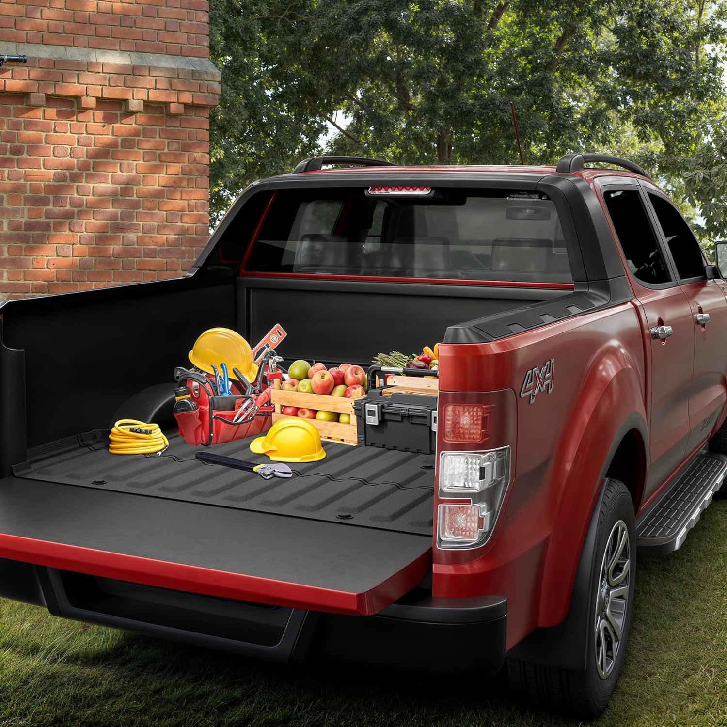 OEDRO Truck Bed Mat Fit for 2023-2026 Chevy Colorado/GMC Canyon 5FT, All Weather TPE Bed Liner Tailored Fit for Chevy Colorado 5FT Protection Accessories, Anti-Slip Pickup Car Cargo Trunk Liner