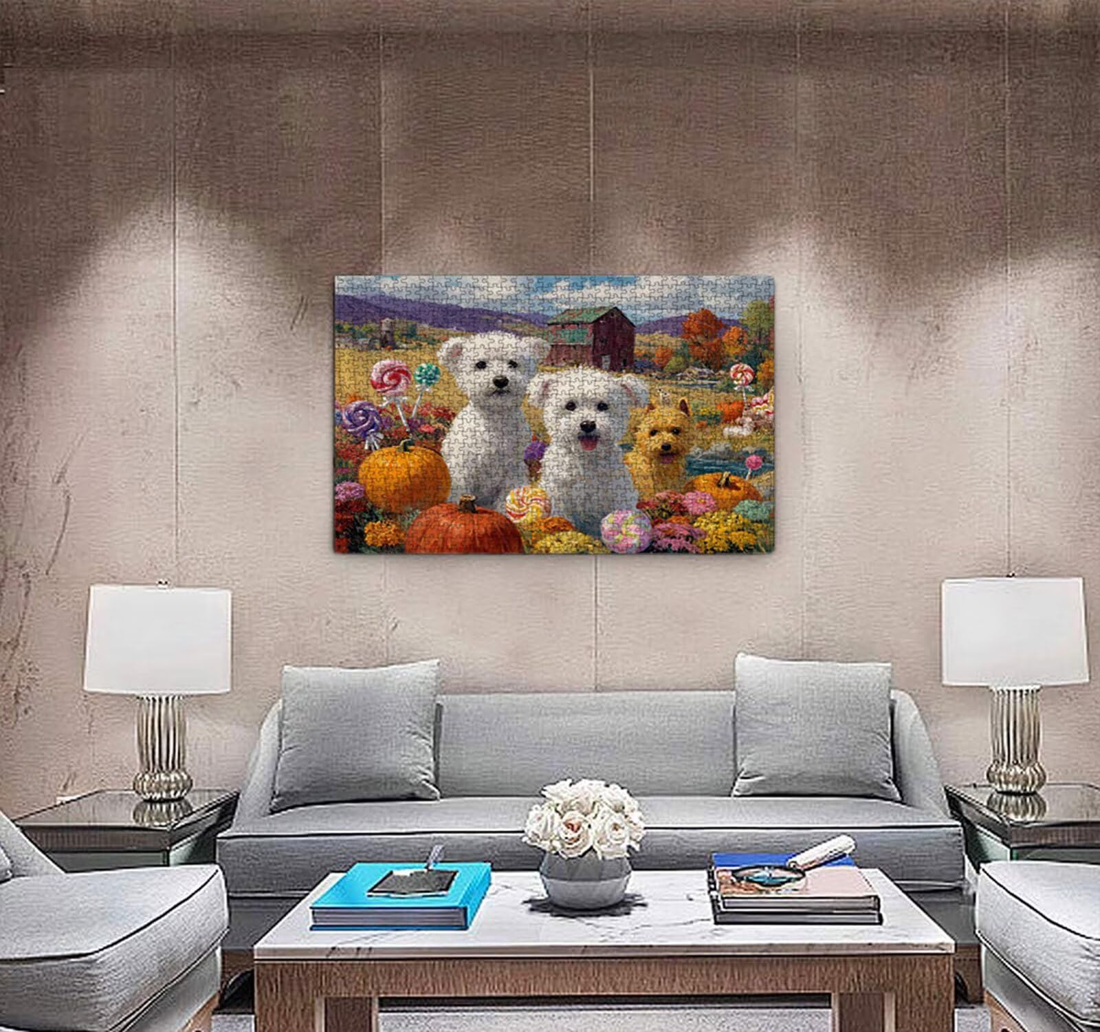 Puzzle 3000 sztuk, psy gospodarskie puzzle dla dorosłych puzzle, wyzwanie dekoracja puzzle, rozrywka gra edukacyjna dla całej rodziny, na prezent dekoracja R7KH-666