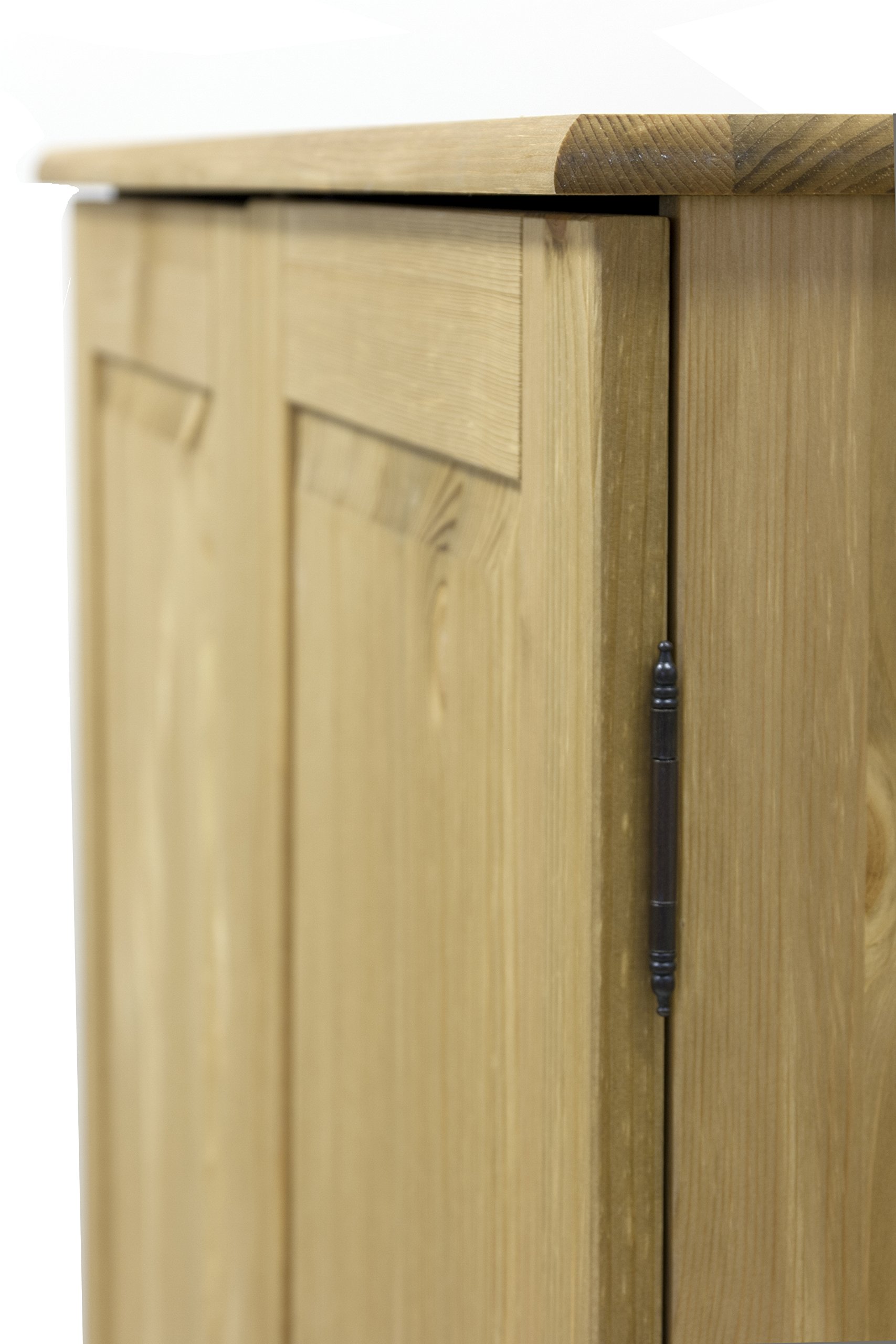 clever-moebel PC-Schrank aus Kiefernholz mit Aufsatz - gelaugt, Computerschrank Büro
