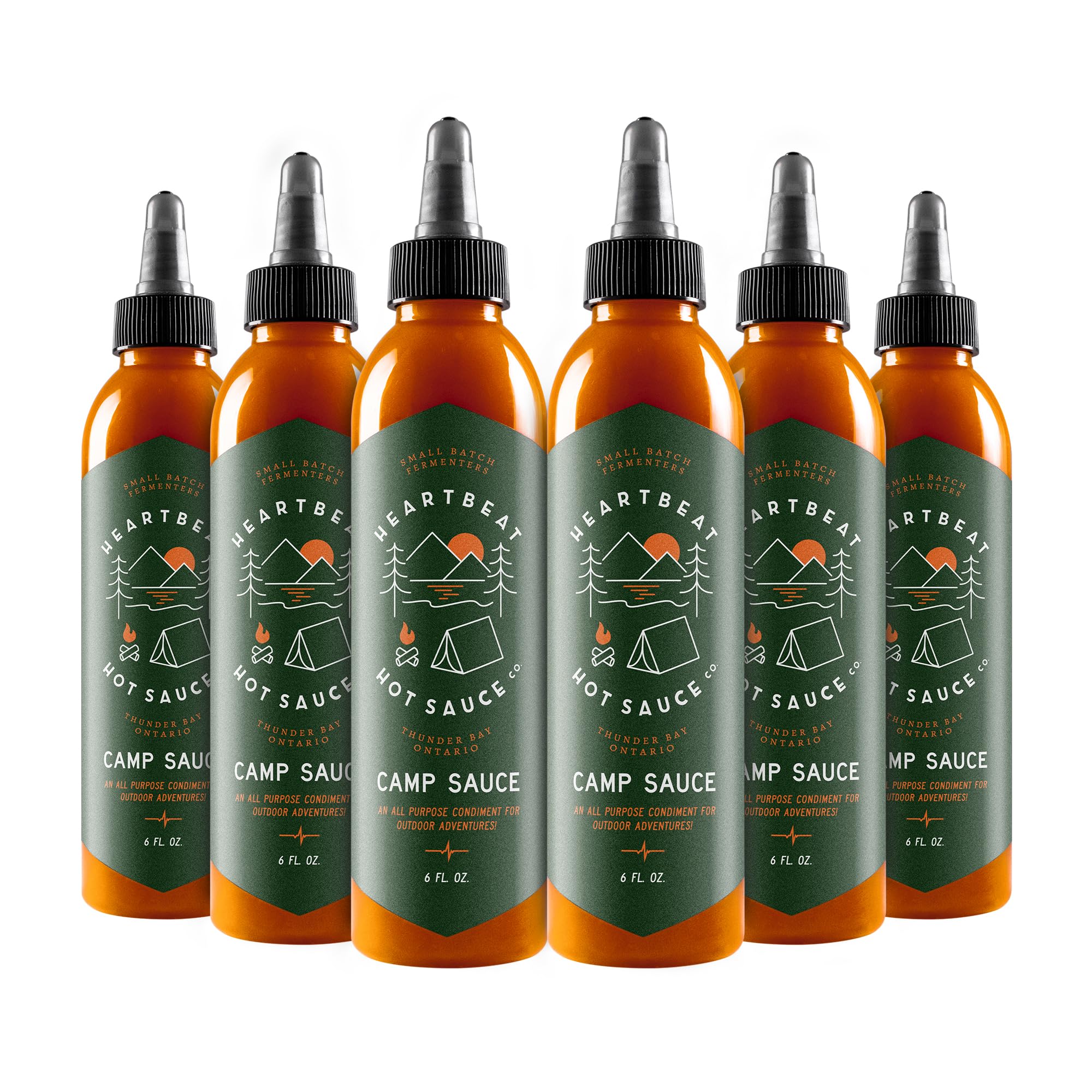 Heartbeat Hot Sauce Co. | Camp Sauce, 6 oz. 6 pack