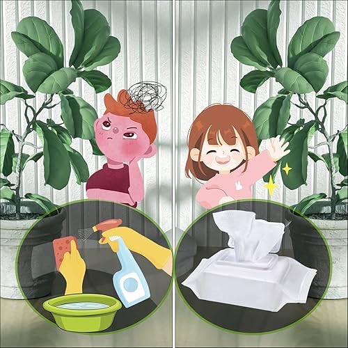 Miniatura 2 de Toallitas de limpieza de plantas para brillo de hojas, limpieza y fotosíntesis, limpiador de hojas para plantas de interior y plantas al aire libre