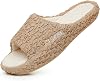 Crazy Lady Womens House Slippers Memory Foam Cozy Bedroom Shoes Open Toe Indoor Outdoor Platform Slides