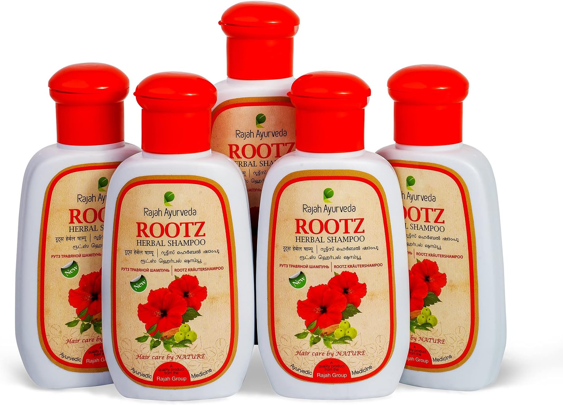 ROOTZ Shampoo 100ml (Pack of 5) – |Royal Ayurvedic Treatment for your Hair with Goodness of Hibiscus, Brahmi, Neem and Shirakakai| Paraben Free|