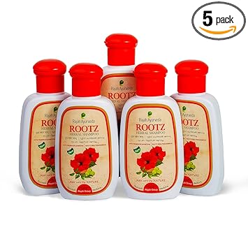 Rajah Ayurveda ROOTZ Shampoo 100ml (Pack of 5) ? |Royal Ayurvedic Treatment for your Hair with Goodness of Hibiscus, Brahmi, Neem and Shirakakai| Paraben Free|