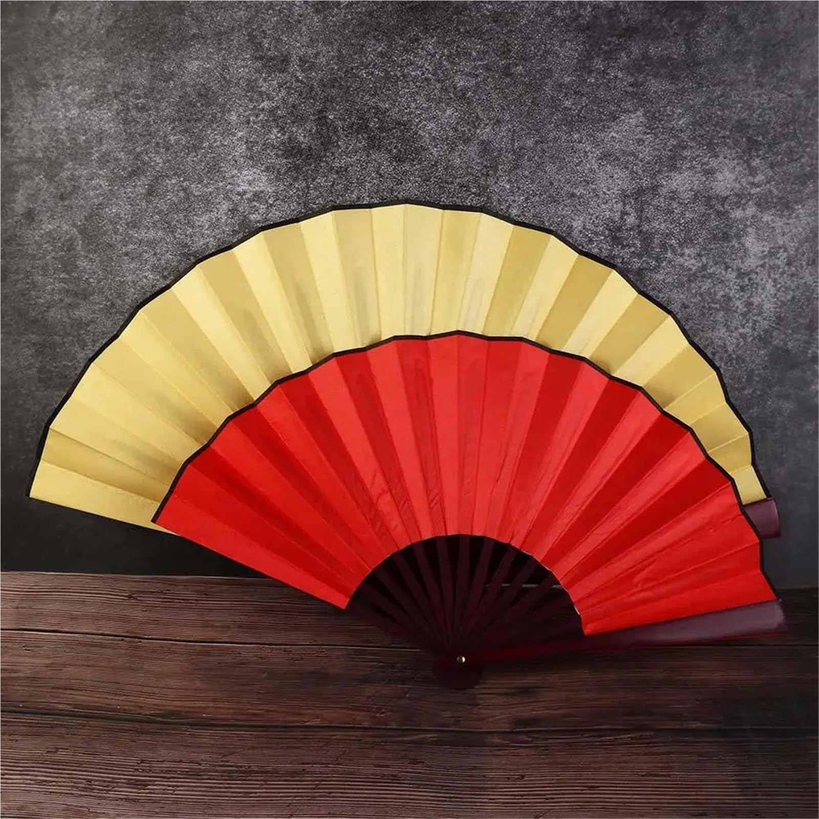 Abanicos plegables hechos a mano, 7 abanicos plegables de seda en blanco para pintura, juego de regalo de manualidades, 10.24 y 12.99 pulgadas, doble cara (10 pulgadas, rojo)