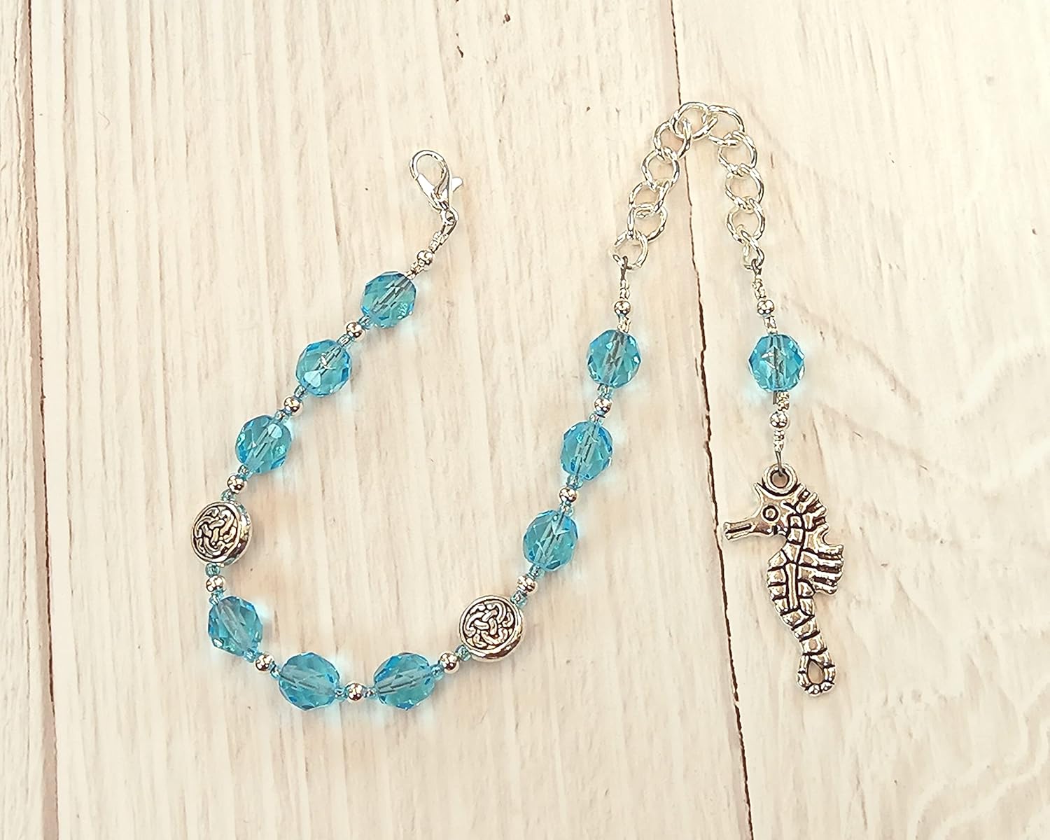 Manannan mac Lir Prayer Bead Bracelet: Irish Celtic God of the Sea