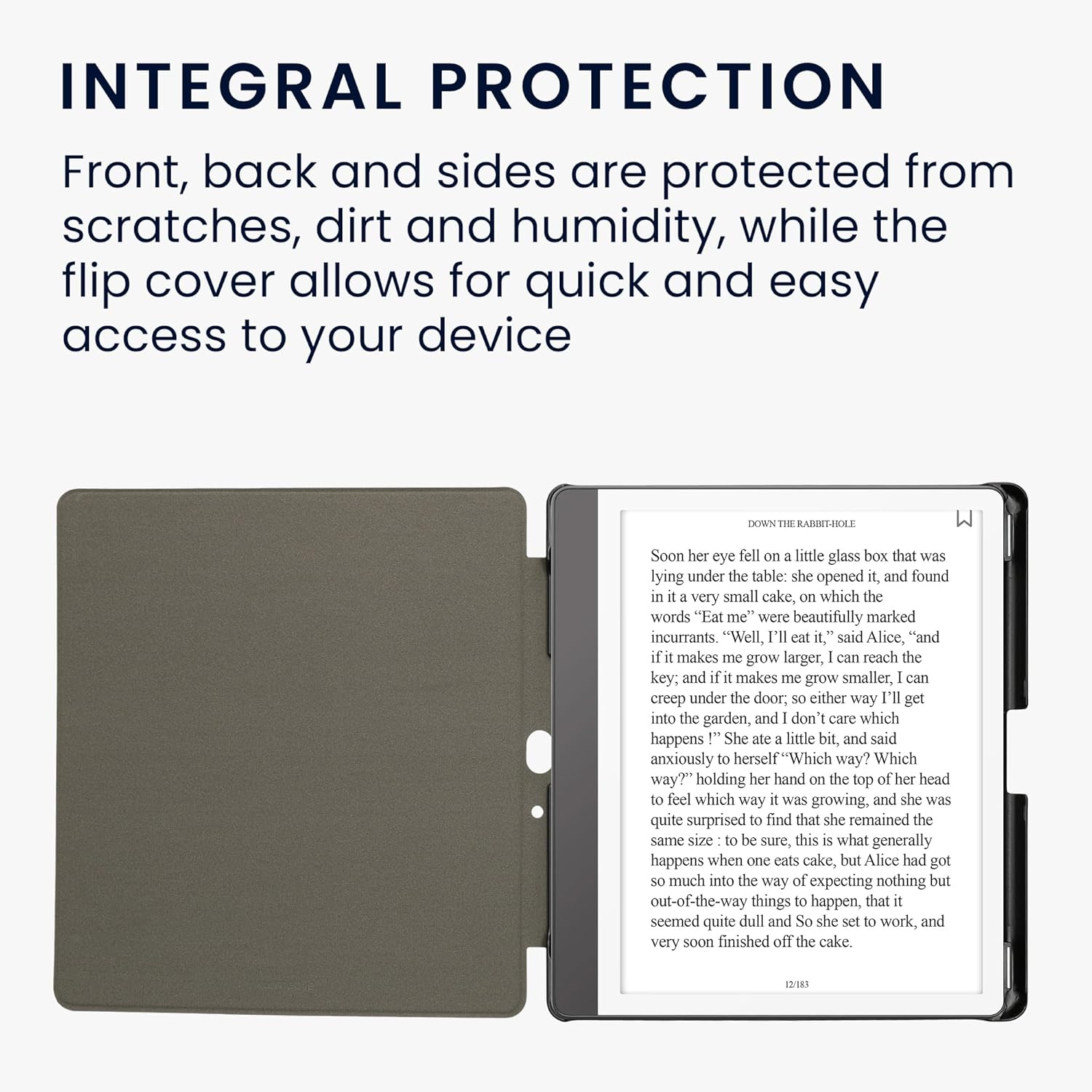 kwmobile Cover Compatible with Amazon Kindle Scribe (2024) Cover - eReader Case - Magnolias Grey