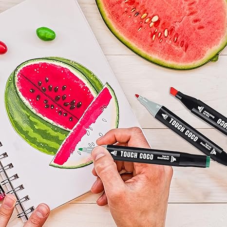 EZILO 24 Color Dual Tip Art Markers Set – Fine & Chisel Tip Sketch Pens with Carrying Case – Ideal for Drawing, Coloring & Highlighting 24 Pcs Marker - Image 6