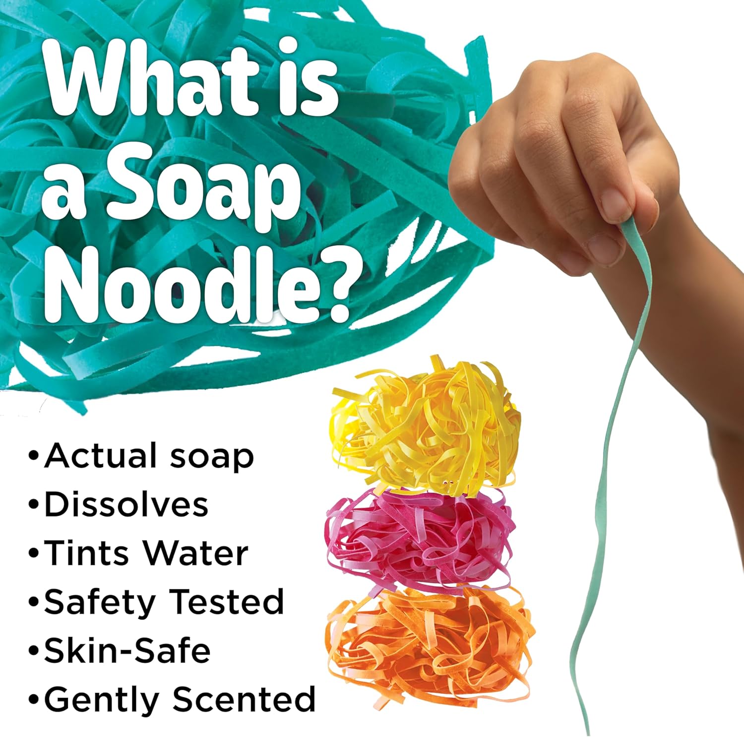 Creativity for Kids Soap Noodles Bath Art Studio – Bath Crayons, Soap Paint, Color Fizz & Confetti with Mold-Free Rubber Duck | Washable Bathtub Art & Sensory Toy Set for Toddlers and Kids (Ages 3+)