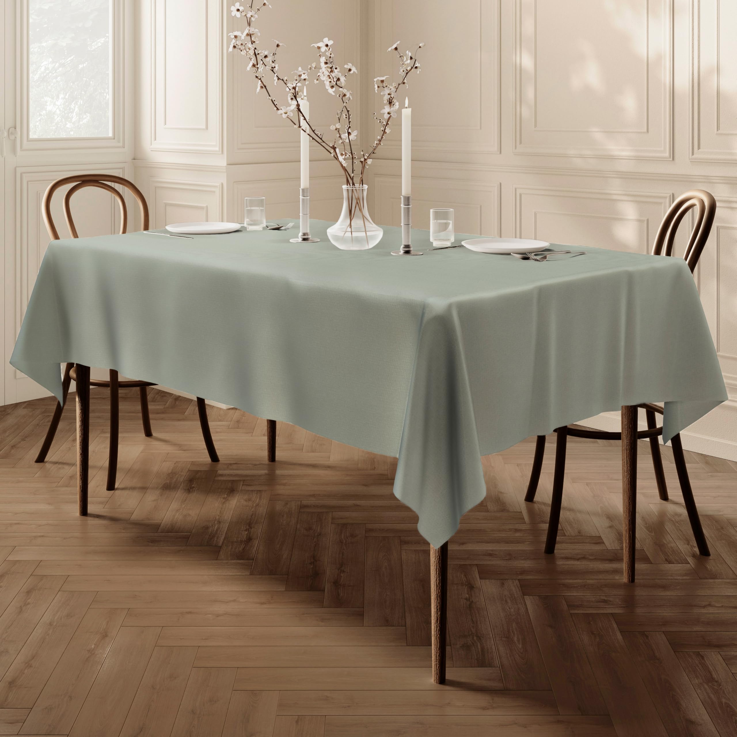 Home Direct Extra Large Rectangular Fabric Tablecloth Table Cover 150x300cm 59"x118" Sage Green