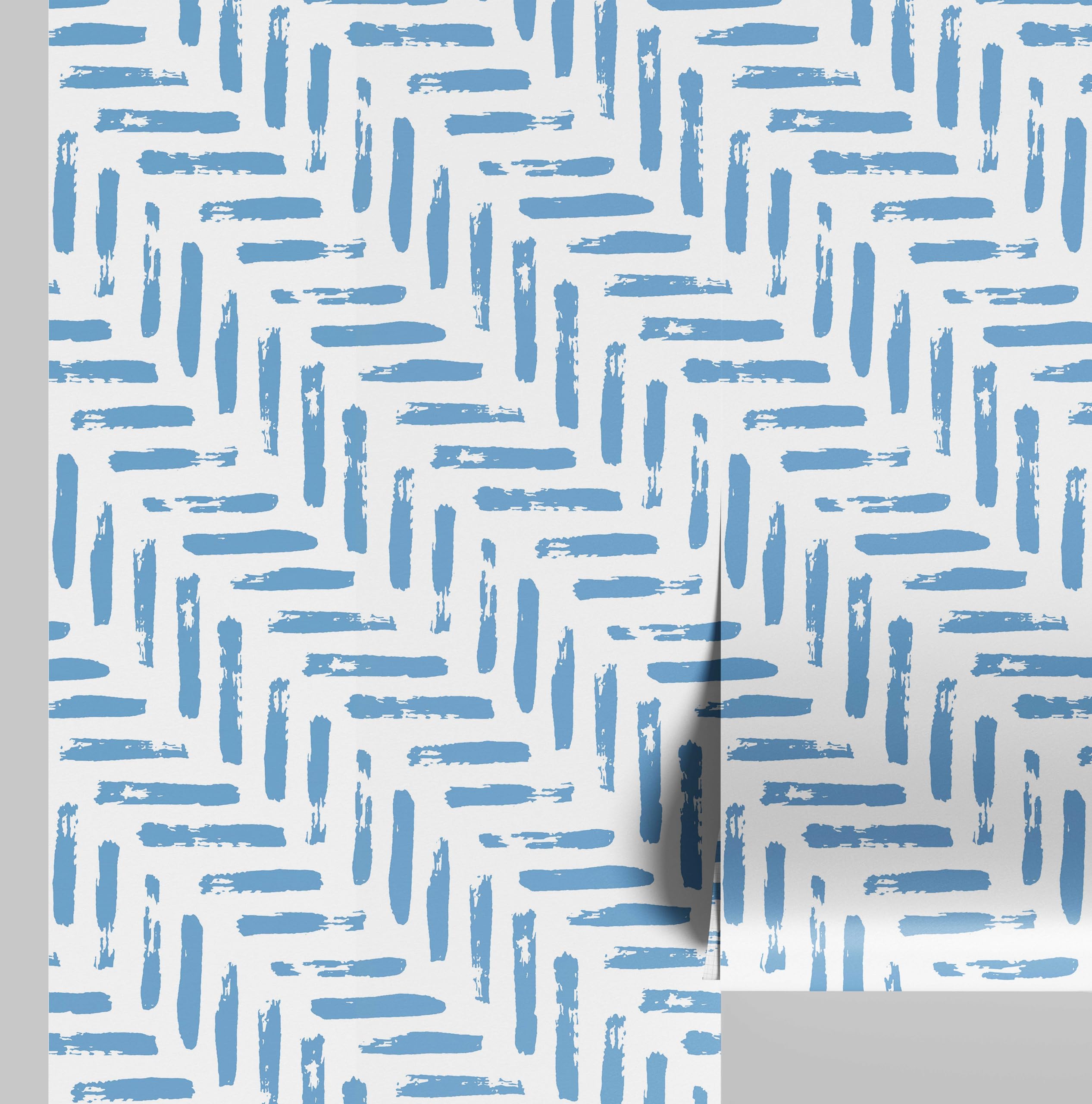 Papier peint bleu contemporain pour murs et armoires de salon