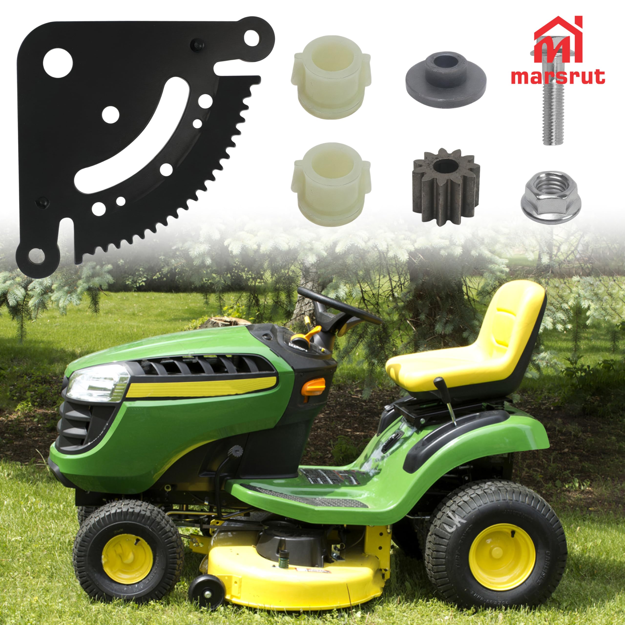 GX21924BLE Pièces de direction compatibles avec John Deere série D&LA, 19 dents, remplace D170 D105 D130 LA145 GX20053 GX20054 GX21994 105 115 125 D100 D110 D120 LA110 LA120 LA100, Kit de réparation