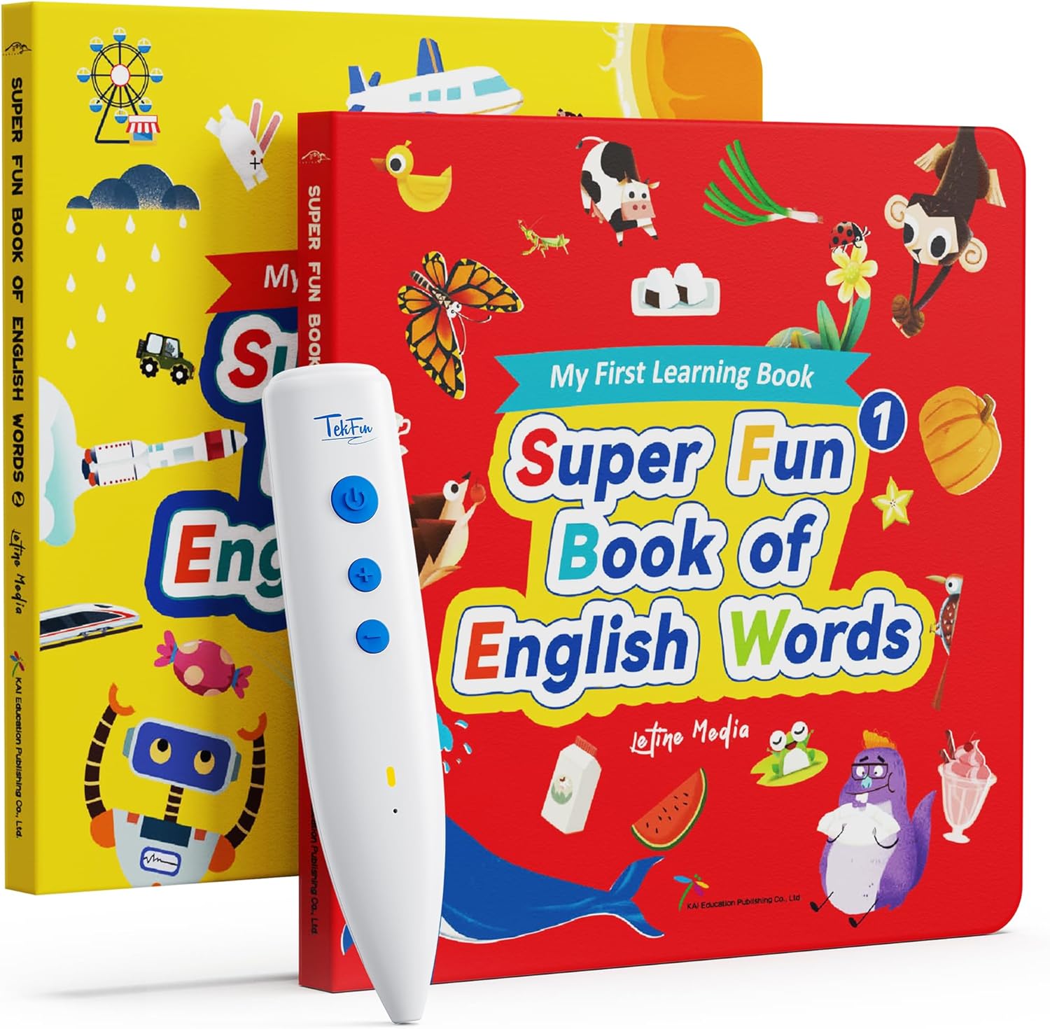 TEKFUN Talking Pen Books Sets, Learn to Read Sound Words Books with 500+ Interactive Games, Toddler Educational Birthday Gifts, Autism Sensory Games for Ages 2 3 4 5 6