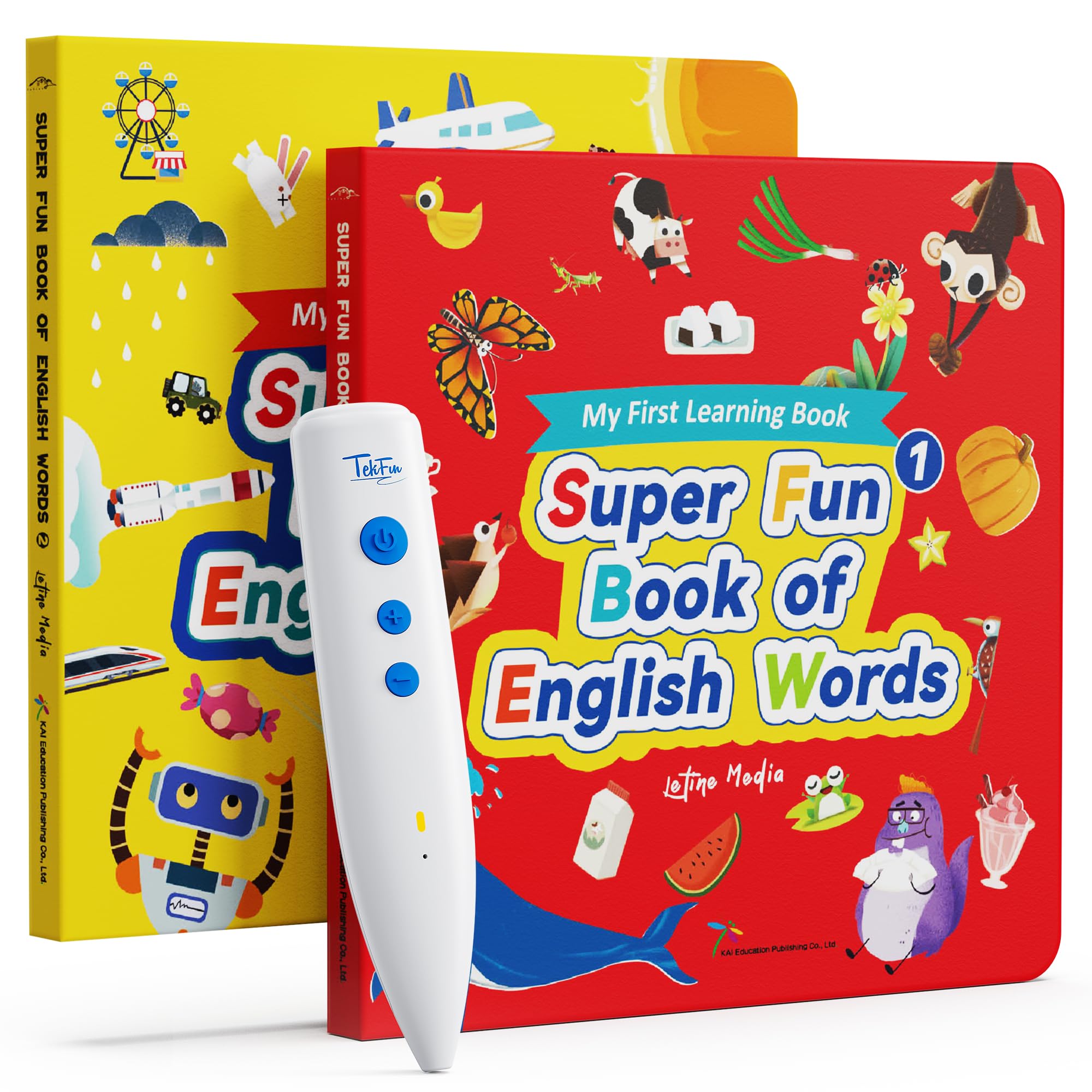 TEKFUN Learn to Read Sound Books with Talking Pen Educational Autism Sensory Toys for Kids 500 Learning Activities