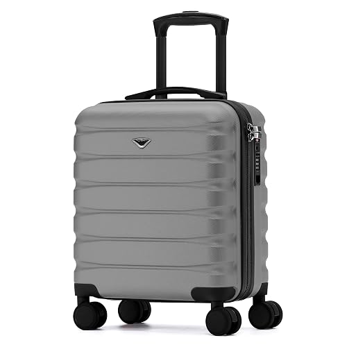 Flight Knight Carry On Suitcase 18x14x8' Hardside Built In TSA Lock & USB Port Lightweight Luggage Silent Double Spinner