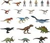 Authentic Jurassic World Mini Figures, 20 Small Dinosaurs & Humans