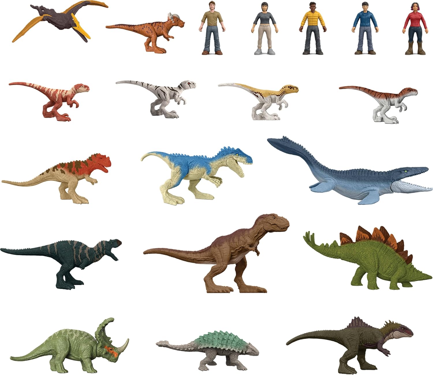 Mattel Jurassic Park MINIS Chaos Theory Exclusive Mini Figure 20-Pack