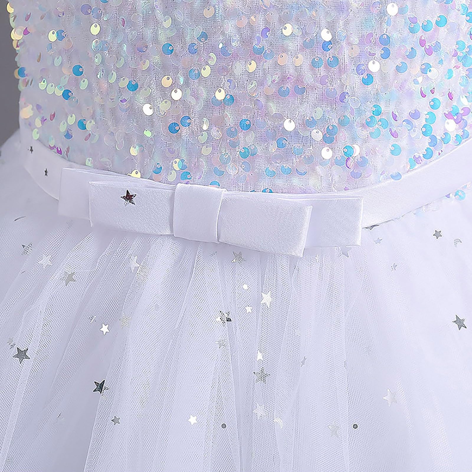 Abito da principessa per ragazze, in tulle con paillettes, per feste di compleanno, matrimoni, damigelle d'onore, abito da sera formale da ballo