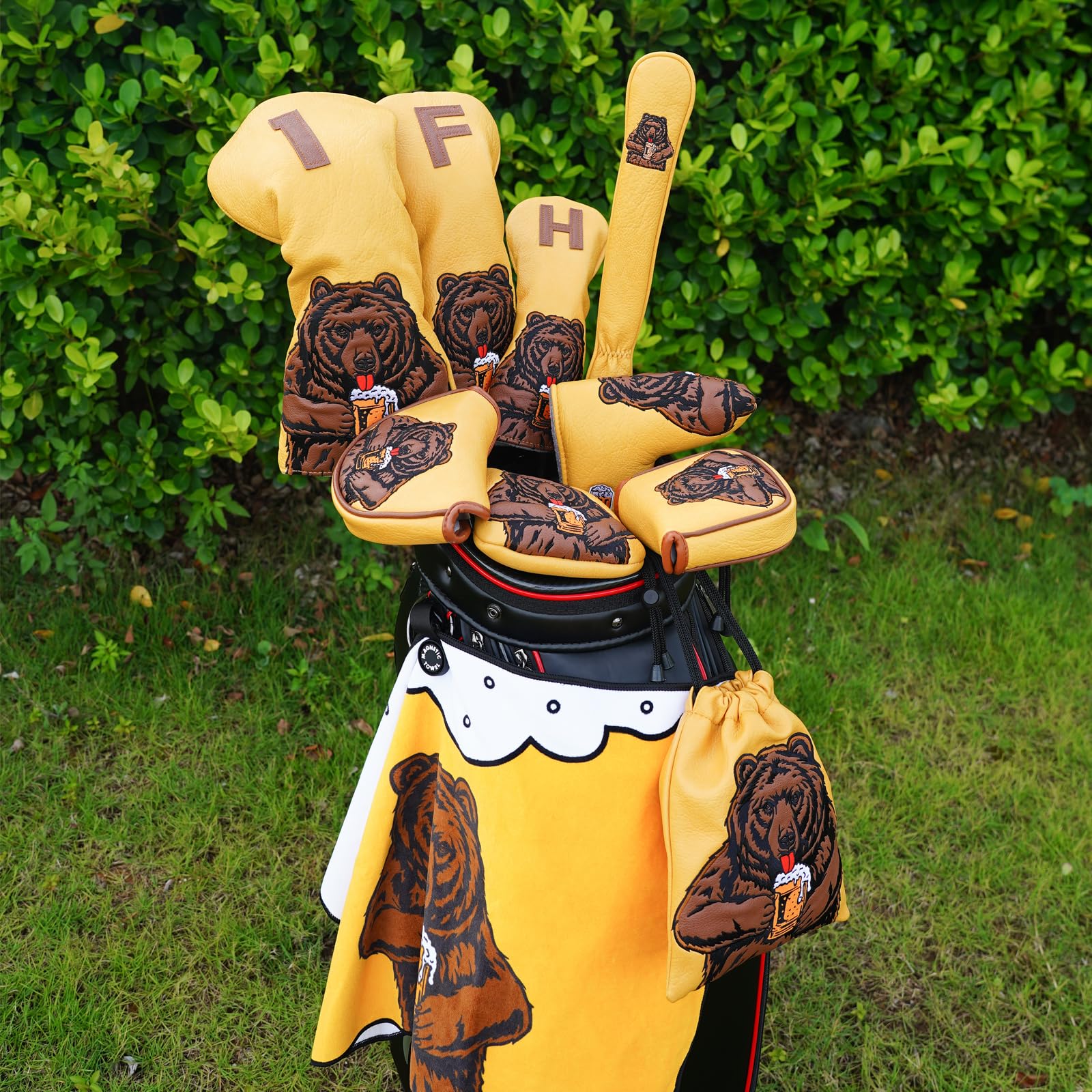 LZFAN Golf Club Head Cover Golf Head Cover Driver Headcover Fairway Wood Headcover Hybrid Club Head Cover