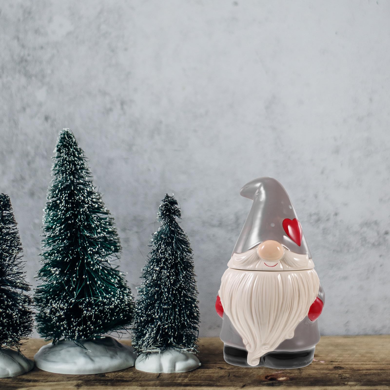 TOYANDONA Natalizio Barattolo in Ceramica a Forma di Babbo Natale per Dolci