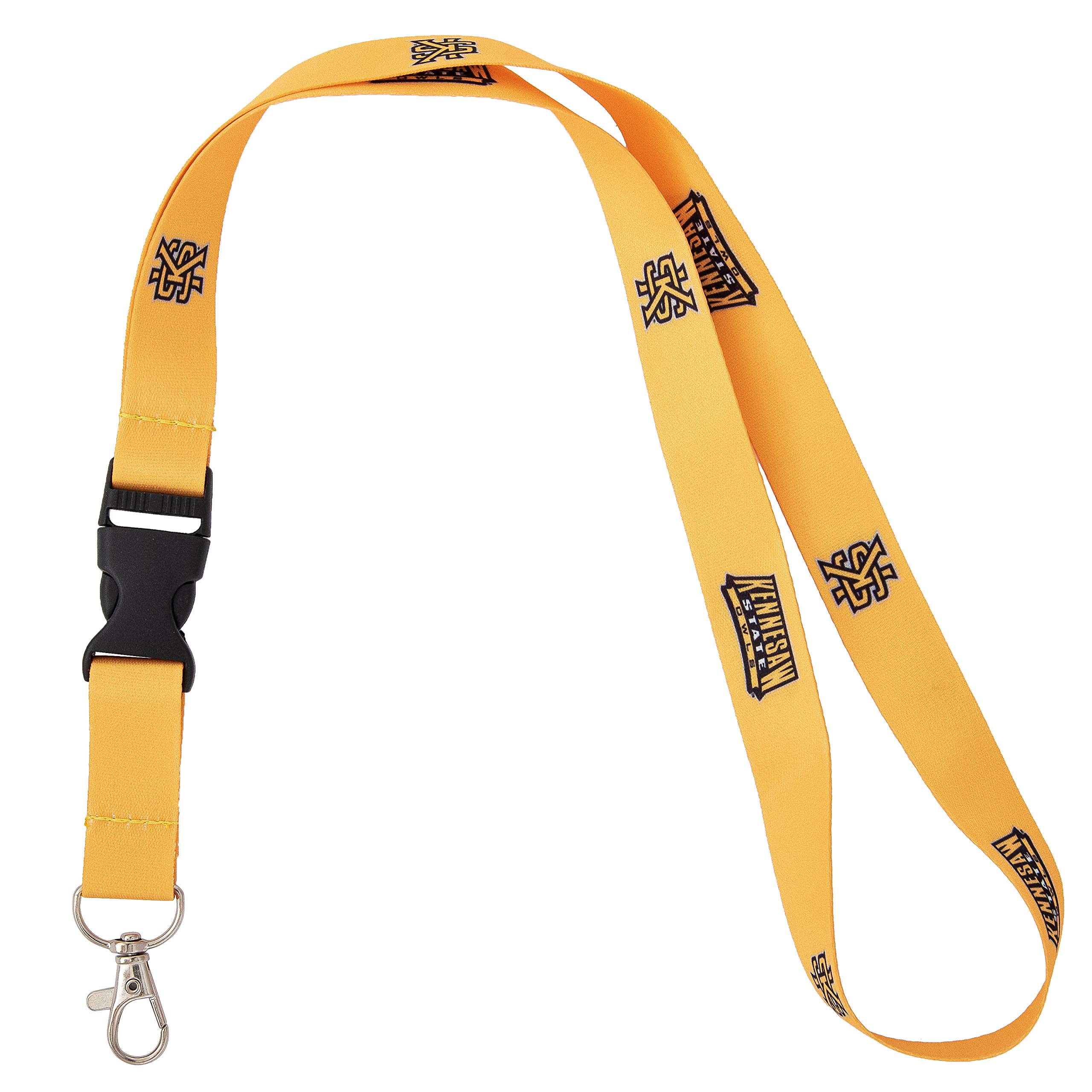 Desert Cactus Kennesaw State University Lanyard Owls KSU Car Keys ID Badge Holder Keychain Detachable Breakaway Snap Buckle (Yellow)