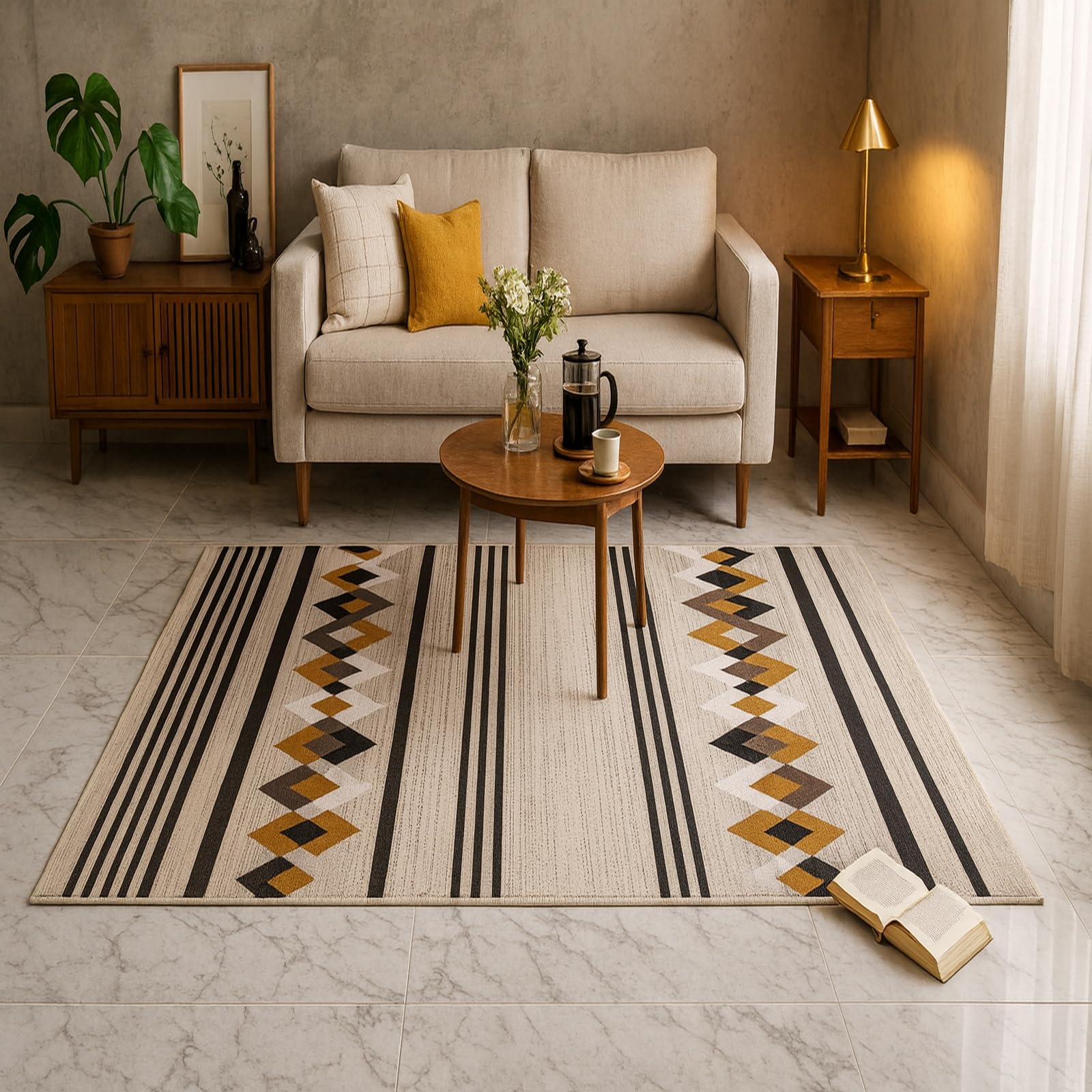 Tapis entrée intérieur lavable beige : oubliez les sols sales dans votre couloir