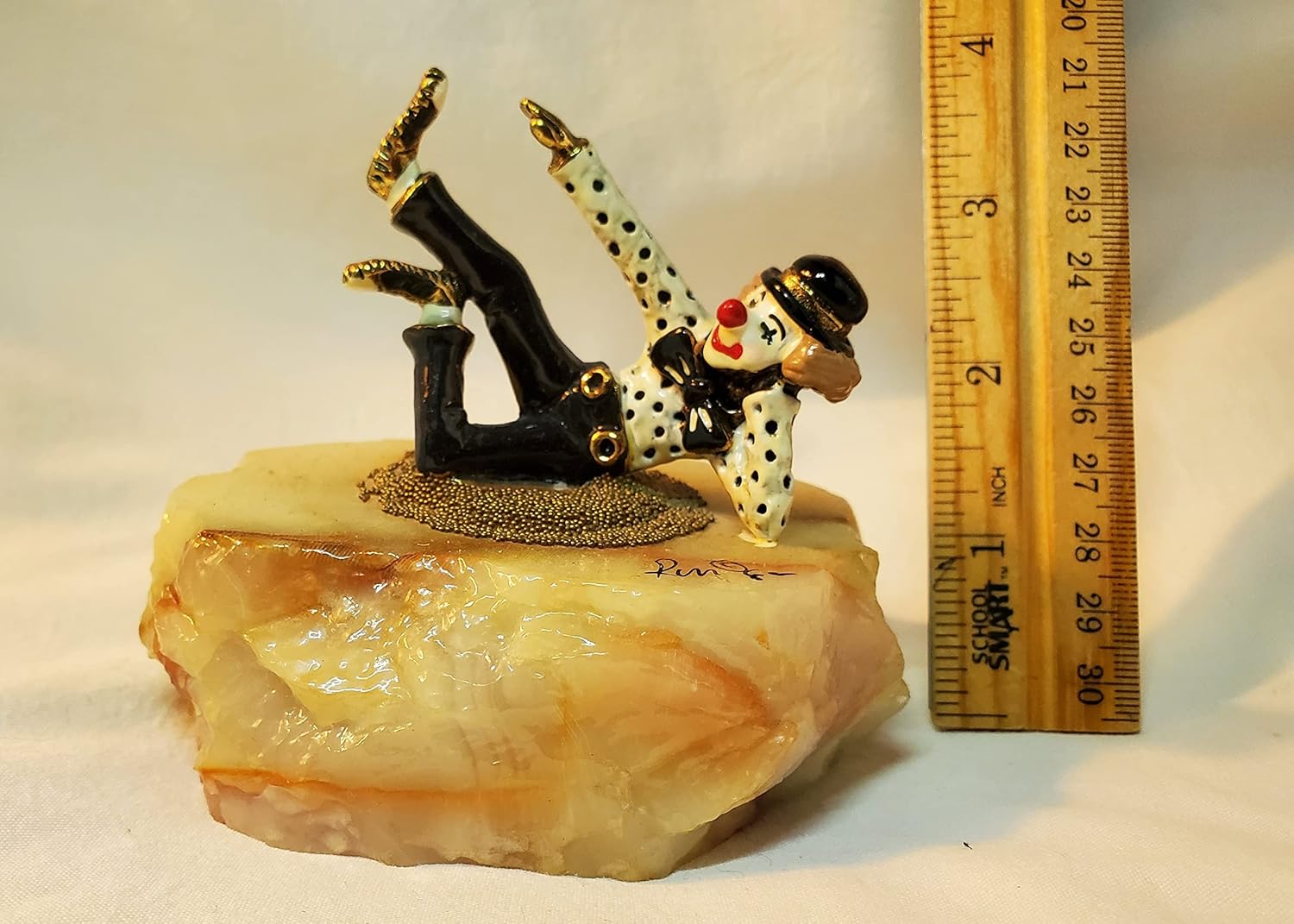 Signed 24k Gold Clown Figurine Home & Kitchen