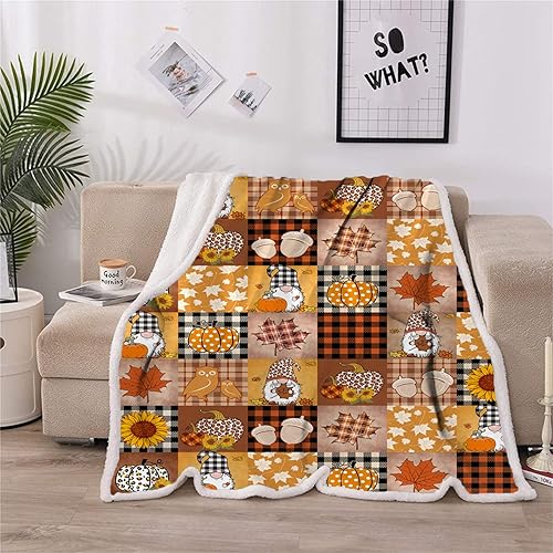 Miniatura 2 de LEITINGYA Manta a cuadros de otoño