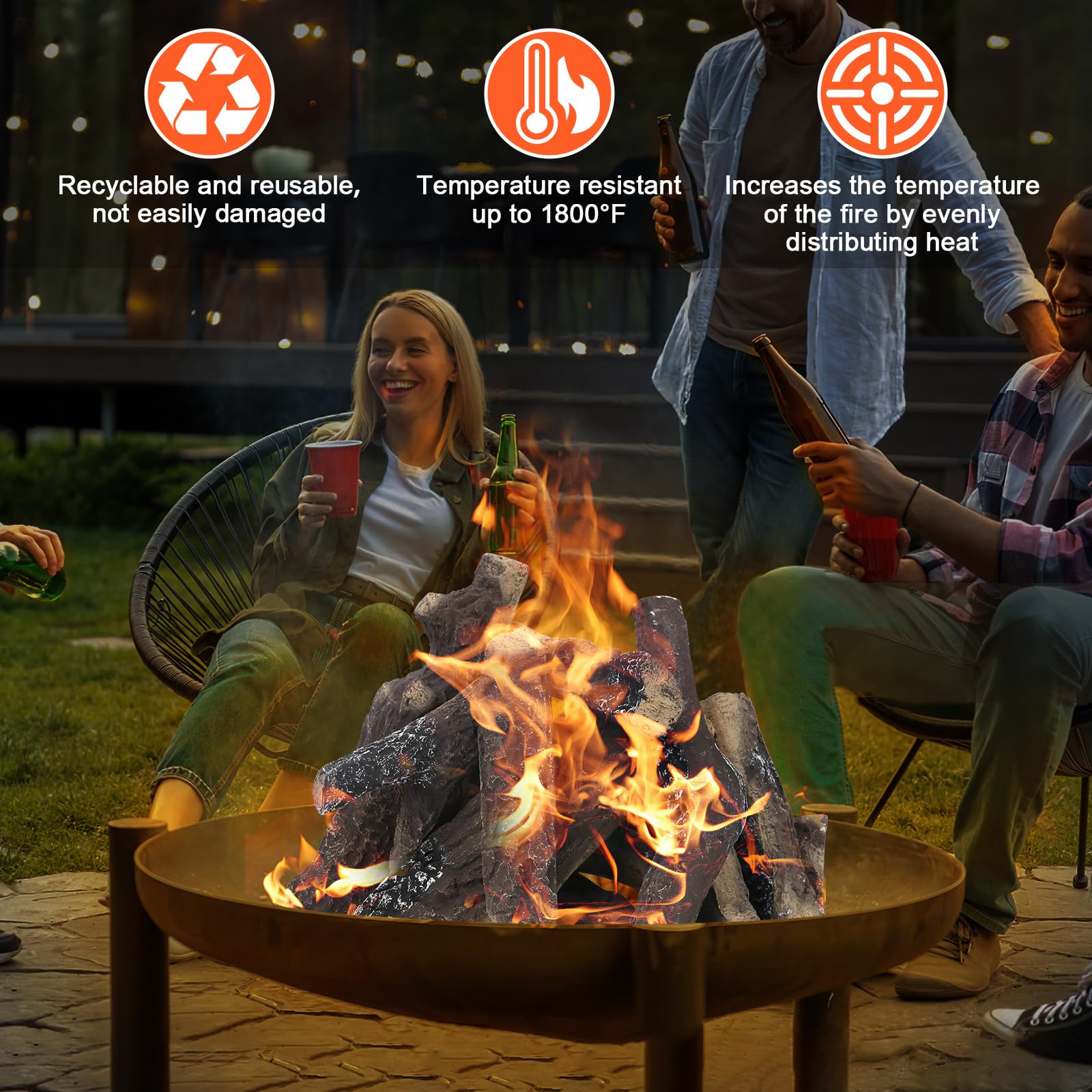Ceramic Logs For Fire Pit Logs For Fire Pit 10 Pack Ceramic Gas Logs