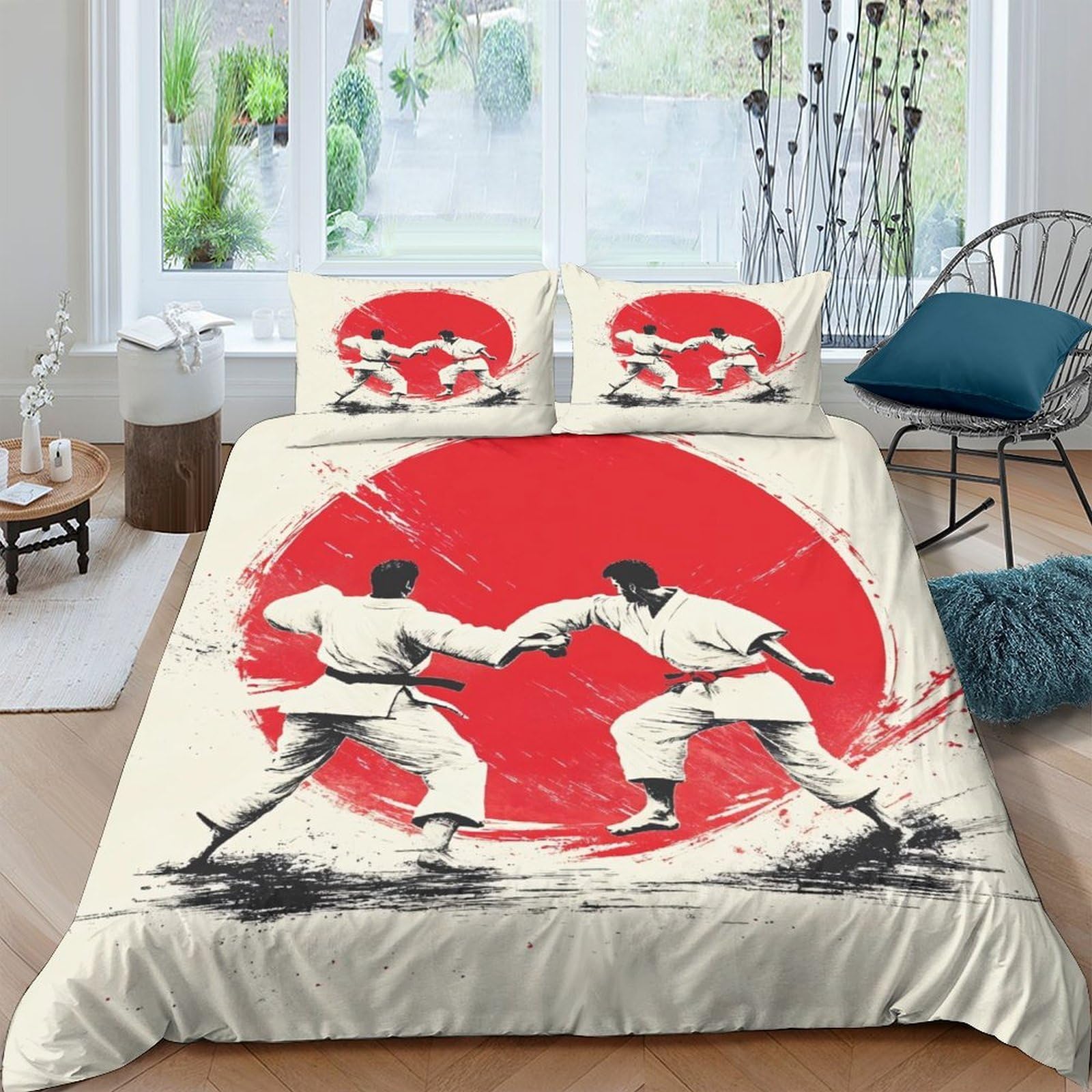 Parure de Lit Judo respirante et hypoallergénique en microfibre Super King 260x220 cm