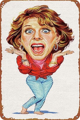 Carol Burnett - Póster de metal de hojalata, vintage, decoración de pared, 8 x 12 pulgadas