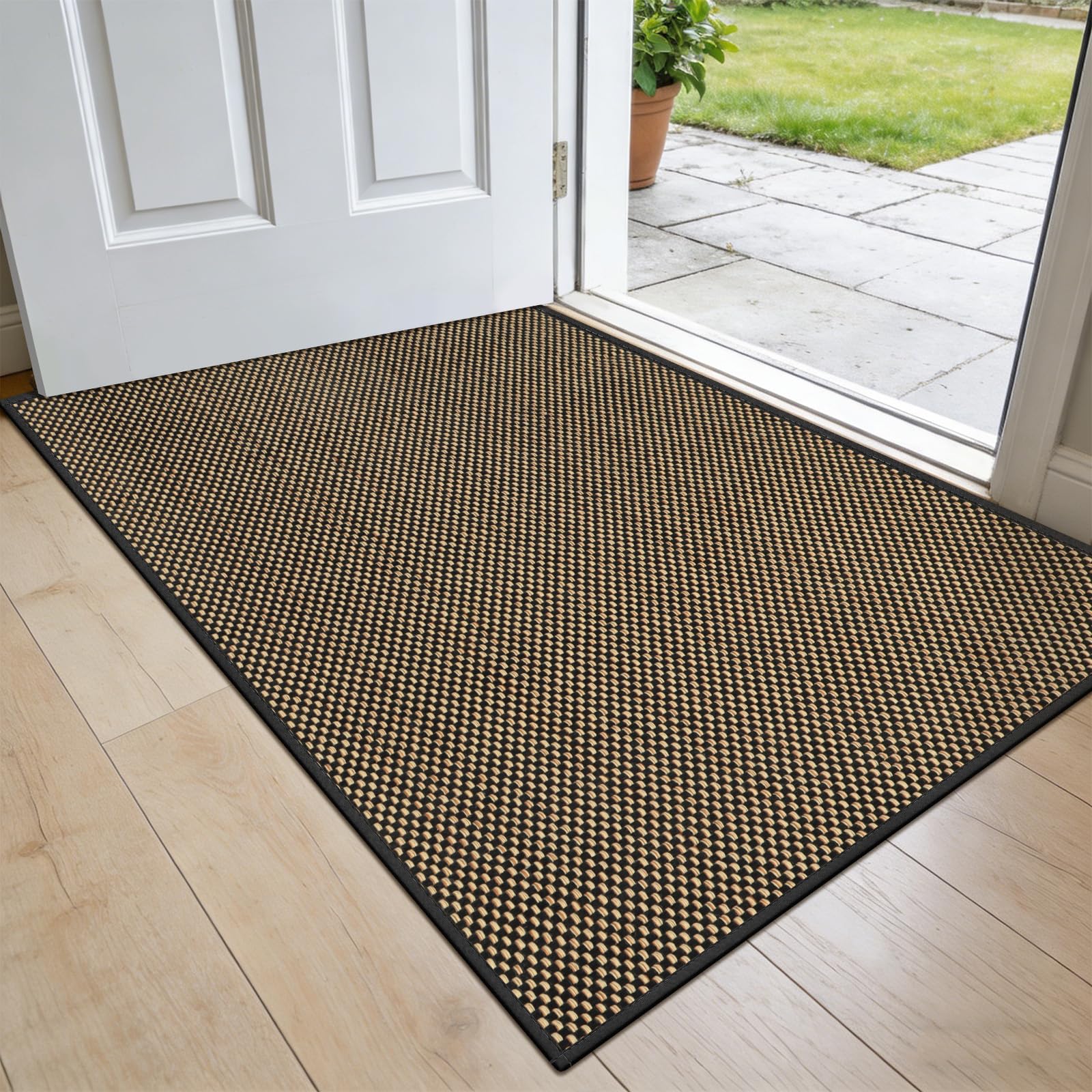 Ultra Thin Khaki Door Mat - Non Slip Entryway -32
