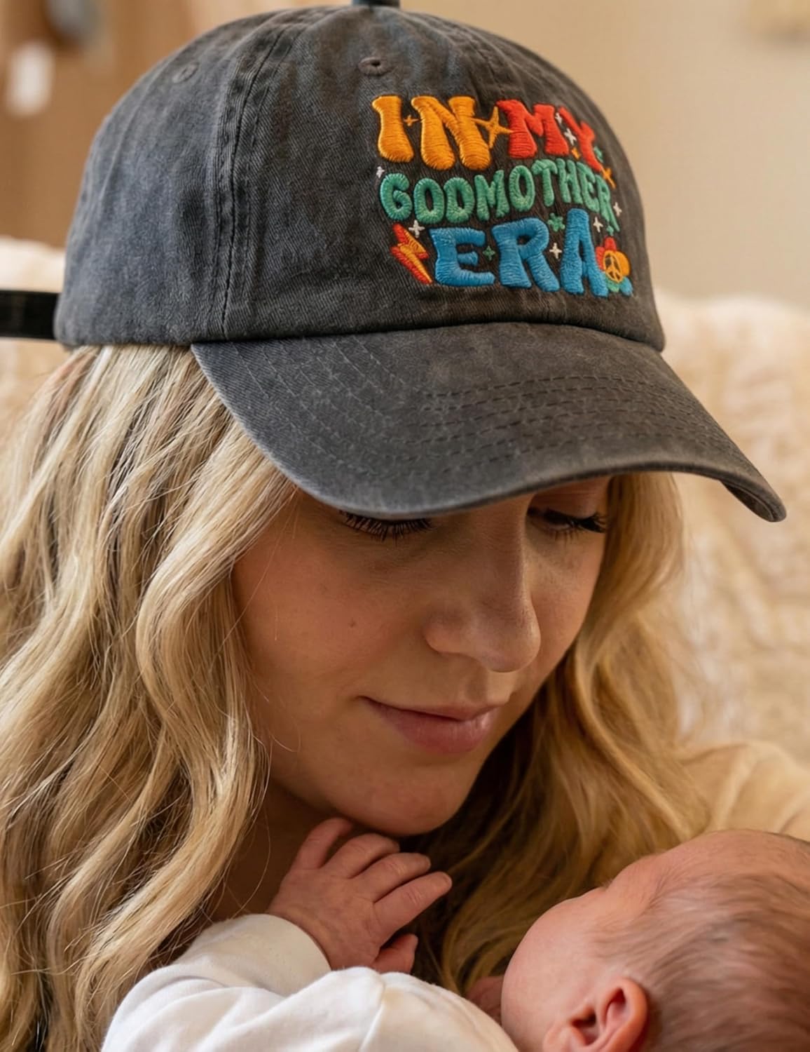 InnoBeta Godmother Hat, Godmother Gifts for Women for Christmas, Birthday, Adjustable Embroidered Baseball Cap - Image 3