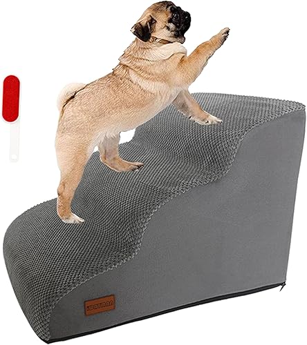 Escaleras para perros pequeños, rampa para perros, escalera para perros de 3 escalones para cama. Escaleras antideslizantes para mascotas pequeñas,