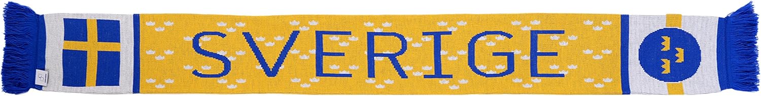 Sweden Sverige Soccer Knit Scarf - Image 3