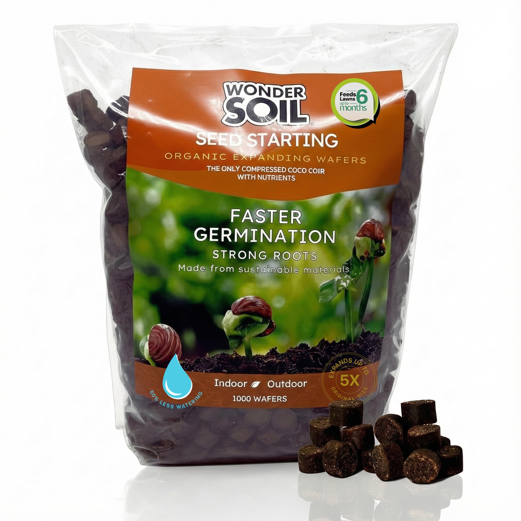 1000 Organic Seed Starter Pellets | Ready to Plant Seed Starting Soil Loaded with Pre-Mixed Nutrients | Fast Germination | Indoor or Outdoor | 1000 Count