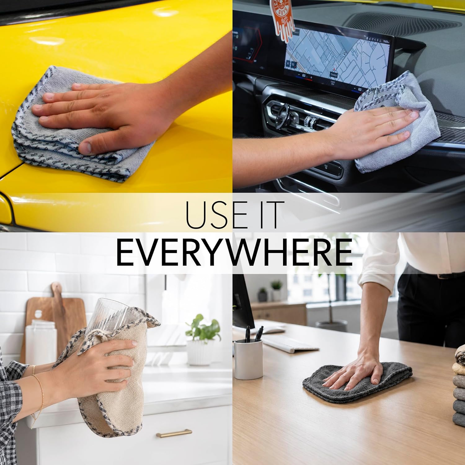 Chemical Guys AllSwipe Multi-Purpose Microfiber Towels, Car Interior, Home and Garage, Scratch-Free, Lint-Free Short-Pile Microfiber, Multi-Color, 14 in x 12 in - 9 Pack 5 81d0crE70mL. AC SL1500