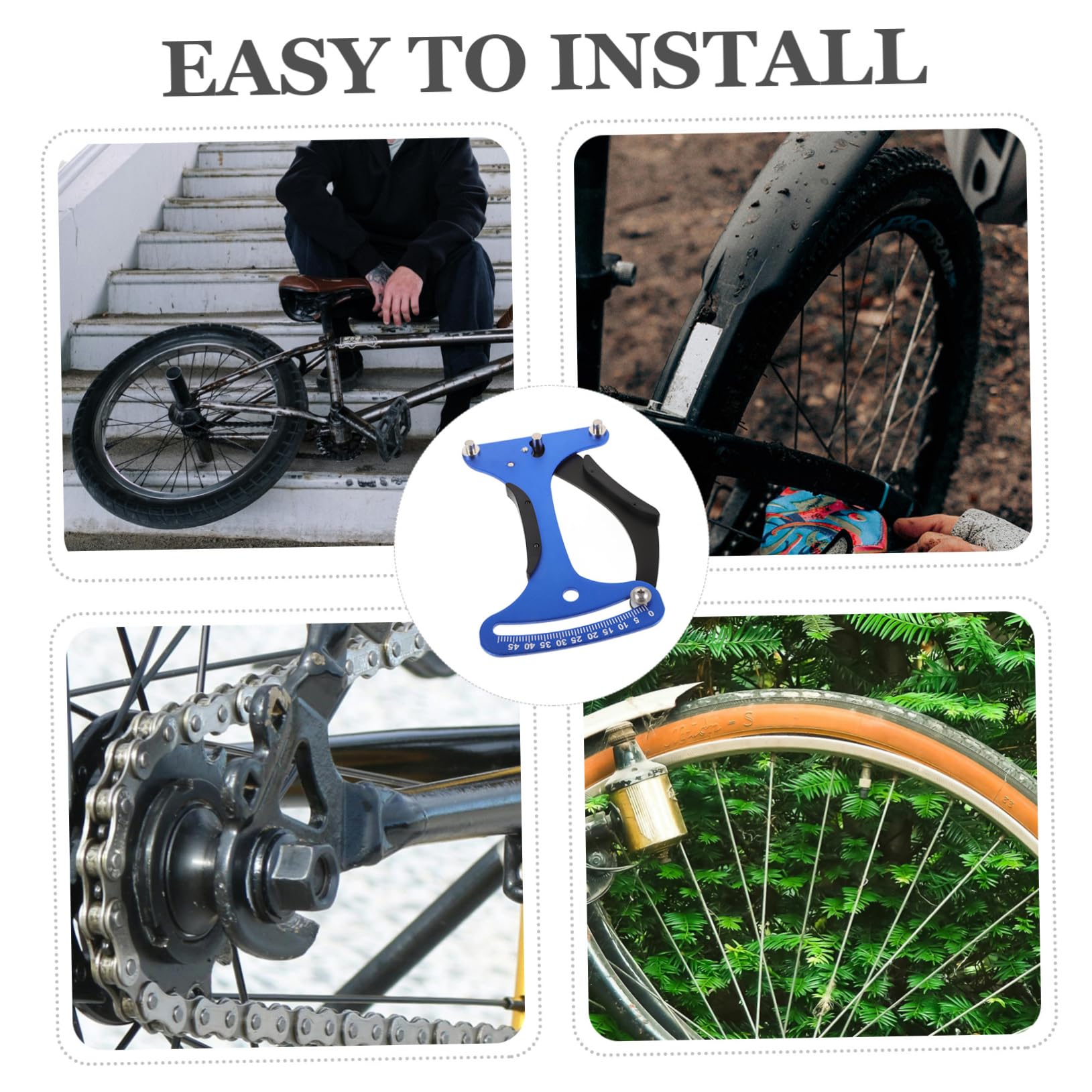 YARNOW Medidor de Tensión de Radios de Bicicleta Azul, Aleación de Aluminio, Ligero y Portátil, para Medir Precisión la Tensión Radios en Ruedas