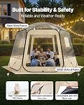 Tente de sport pop-up VEVOR, 8 tailles disponibles, tente bulle transparente, abri extérieur étanche avec tapis de sol et couverture supérieure