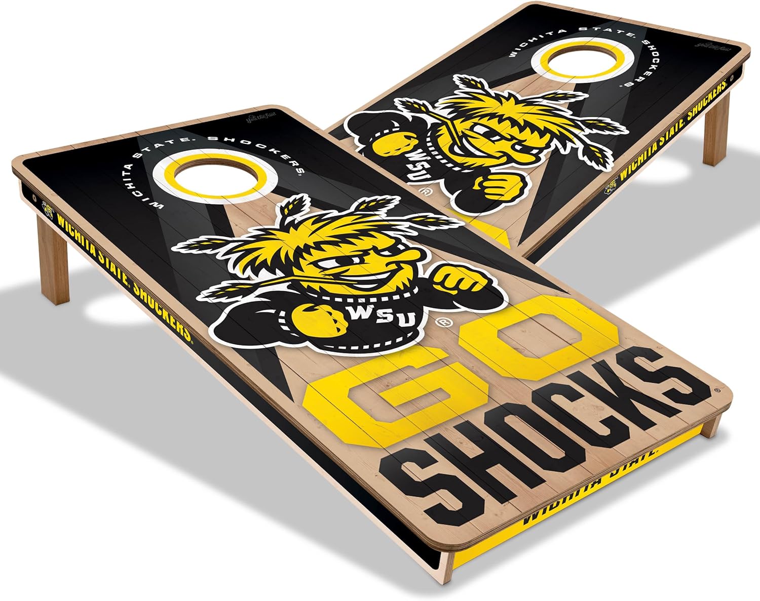 YouTheFan NCAA 2' x 4' Slogan Series Professional Wood Cornhole Game