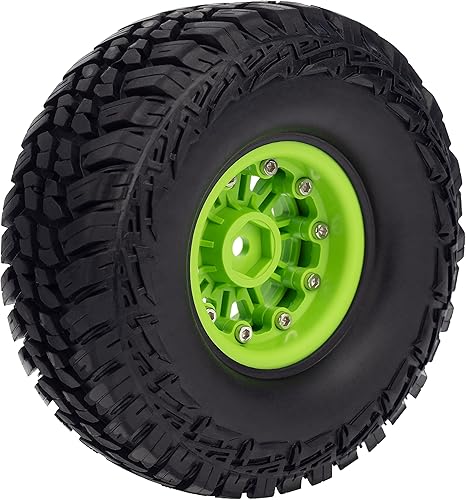 Miniatura 8 de DKKY - Juego de 4 ruedas y neumáticos RC de 1.9 pulgadas OD de plástico de nailon de 4.646in con accesorio combinador de 0.472in para TRX4 110 RC