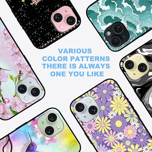 Miniatura 7 de Funda de hongos para iPhone 15 de 6.1 pulgadas, diseño de plantas silvestres para iPhone 15, funda para mujeres, niñas y hombres, TPU suave, a
