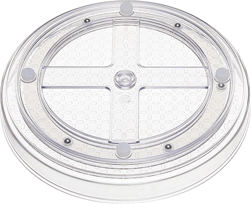 Miniatura 4 de Tienda Basics Clear Lazy Suzan - Organizador para tocadiscos, 9 pulgadas, paquete de 2