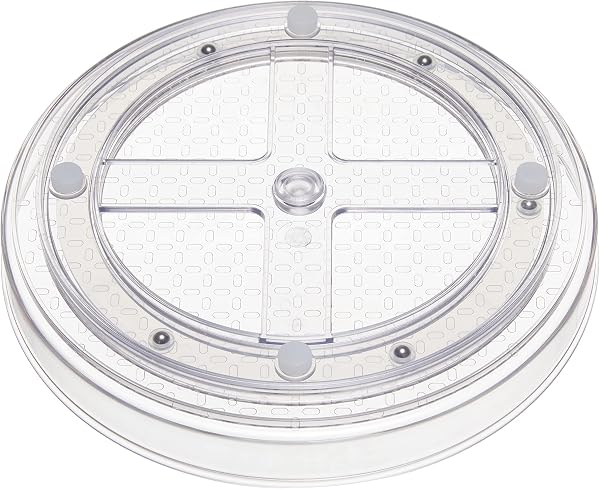 Amazon Basics Drehbares Ablagefach Lazy Susan, transparent, Organizer, 22,9 cm, 2 Stück - 4