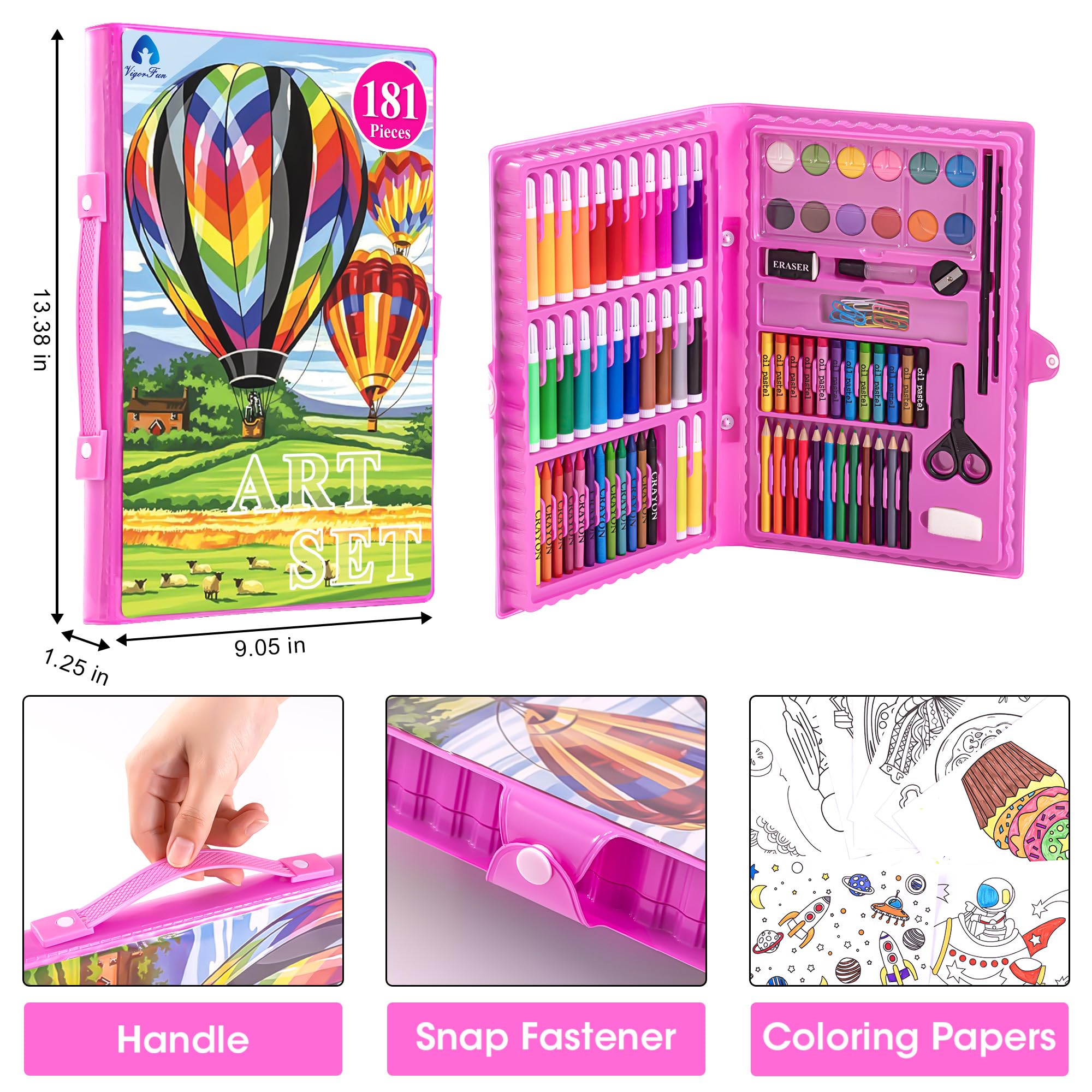 Amazon.co.jp: アートキット 121ピース お絵かき 絵画 画材 子供