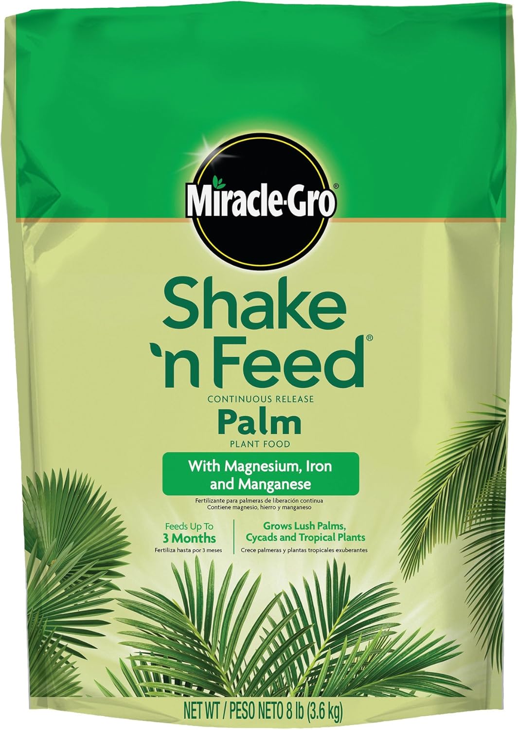 Miracle-Gro Shake 'n Feed Continuous Release Palm Plant Food, 8-Pound (Slow Release Plant Fertilizer)